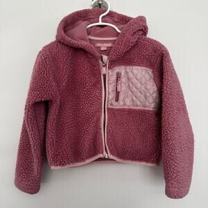 BCBG Girls Soft Sherpa Fleece Jacket in Dusty Rose